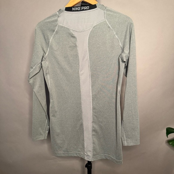 Nike Pro Dri-Fit Men's Gray Long Sleeve Compression Training Shirt Top Size L - Picture 5 of 9